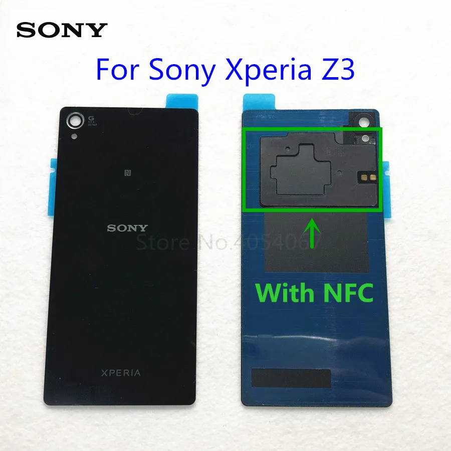 Стеклянная задняя крышка батарейного отсека для Sony Xperia Z3 запасные части L55T D6603 D6643