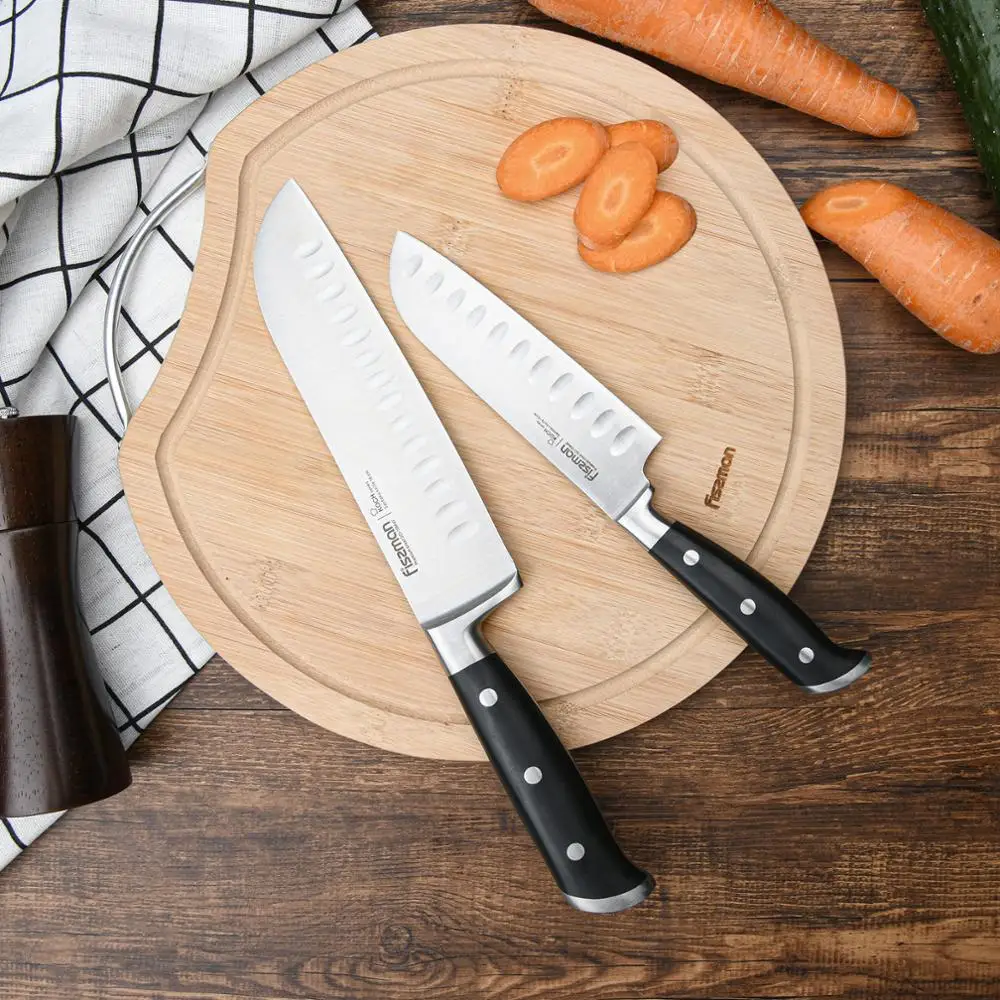 5 дюймовый 7 нож Santoku серии KOCH немецкие Стальные Кухонные ножи FISSMAN|Кухонные ножи| |