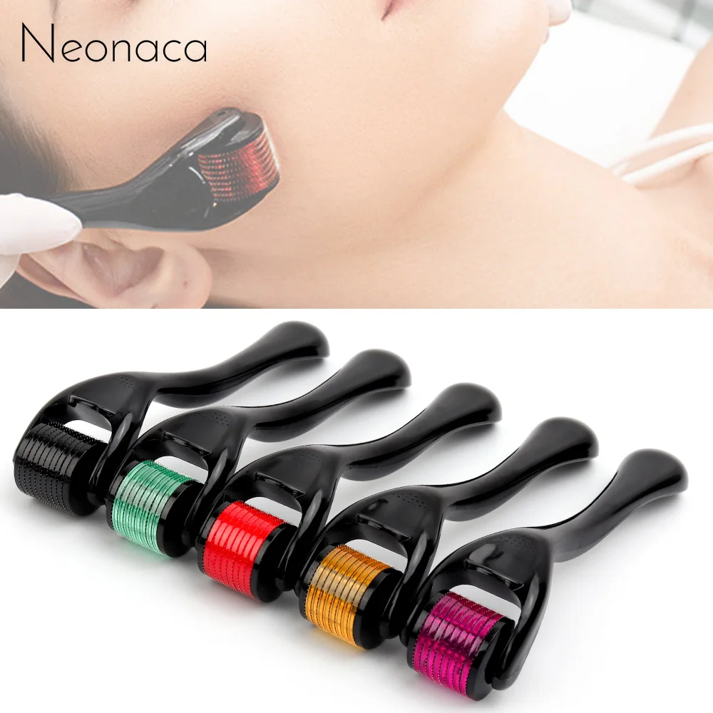Derma Roller Microaghi 540 Aghi Trattamento Di Bellezza Del Viso Rimozione Delle Rughe Microneedling Anti Perdita Di Capelli Strumenti Dermaroller