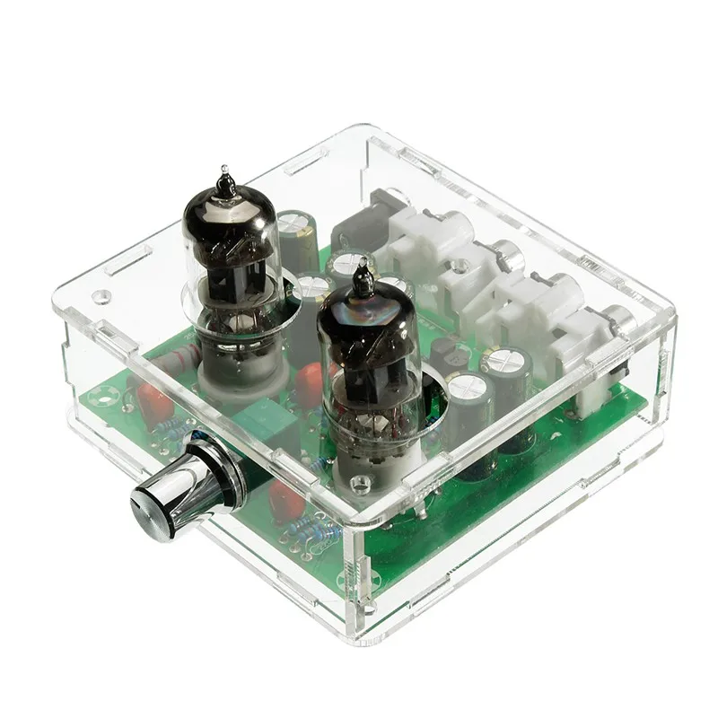 AC 12V 6J1 Valve Pre-Amp Tube Preamplifier Board Headphone Amplifier Buffer Case | Электроника
