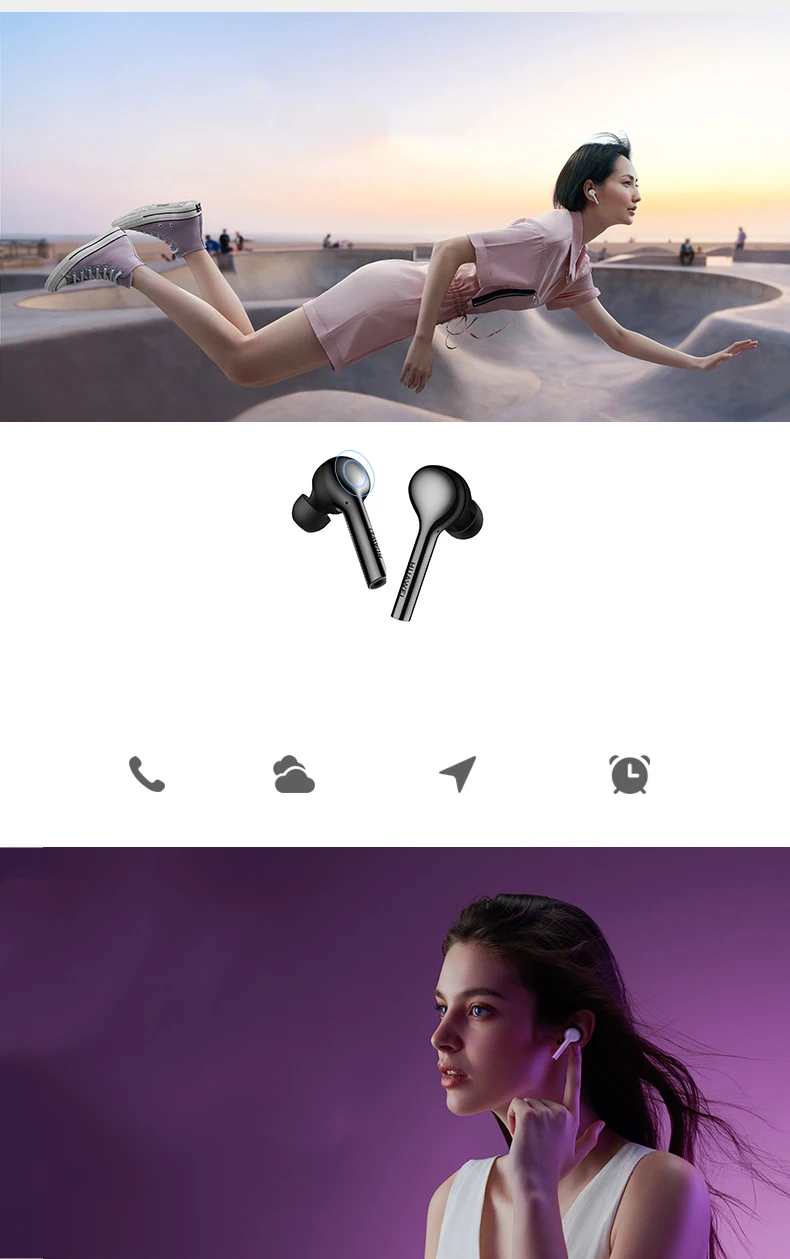 Huawei Honor FreeBuds Наслаждайтесь версией беспроводных наушников Hi-Fi водонепроницаемый IP54 управление нажатием Беспроводная зарядка Bluetooth 4,2