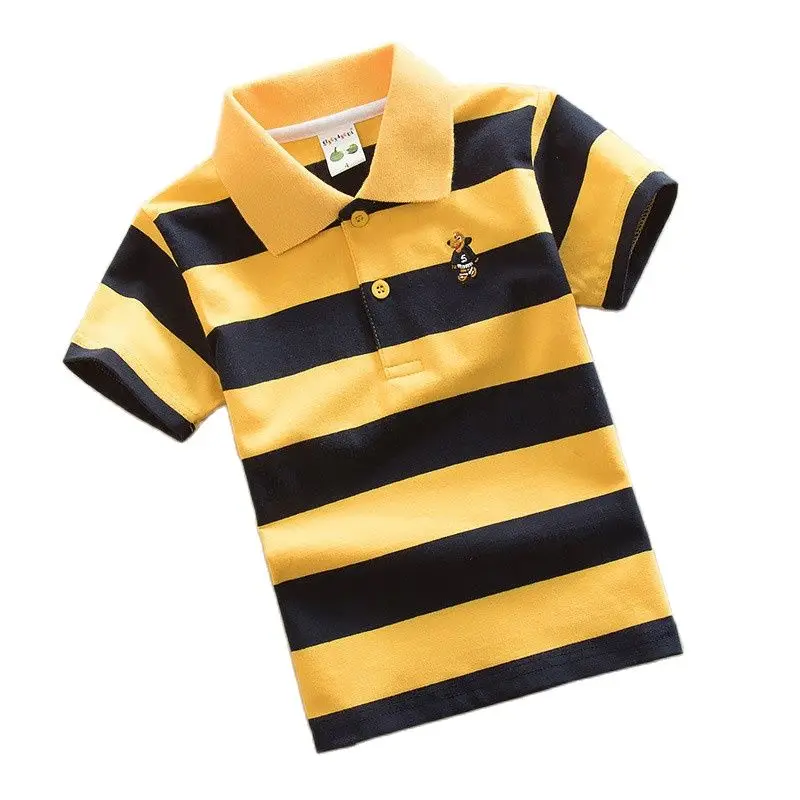 Рубашка поло для мальчиков в полоску с коротким рукавом|polo shirts for boys|boys topsshirts boys |
