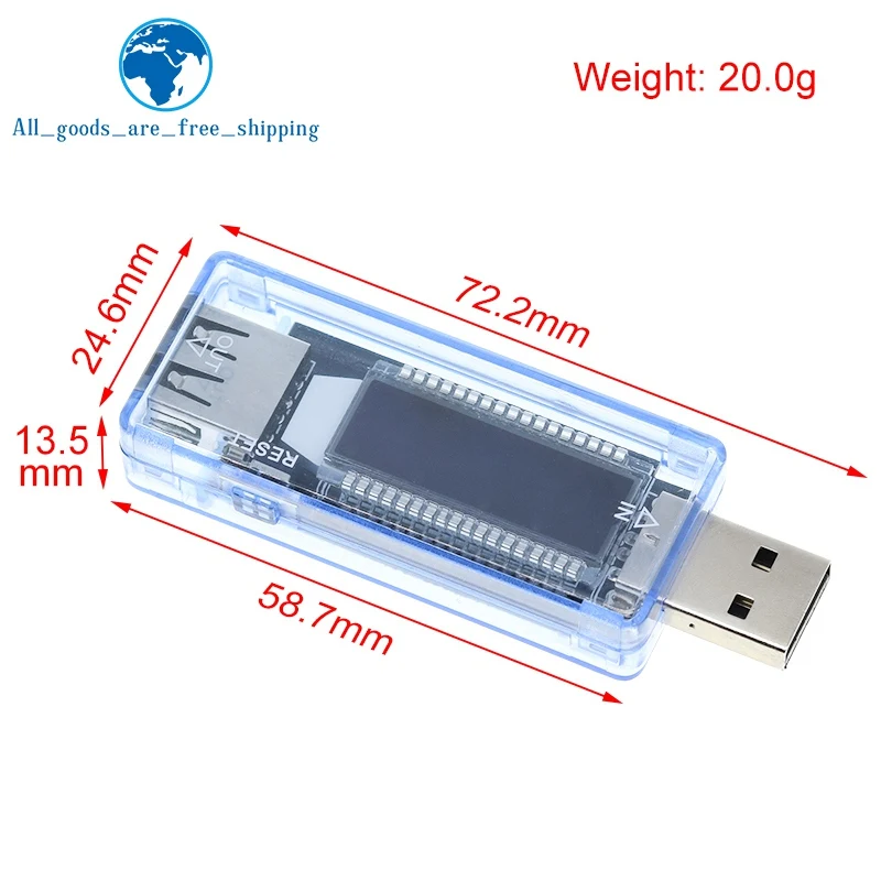 Тестер зарядного устройства USB измеритель напряжения тока вольтметр амперметр