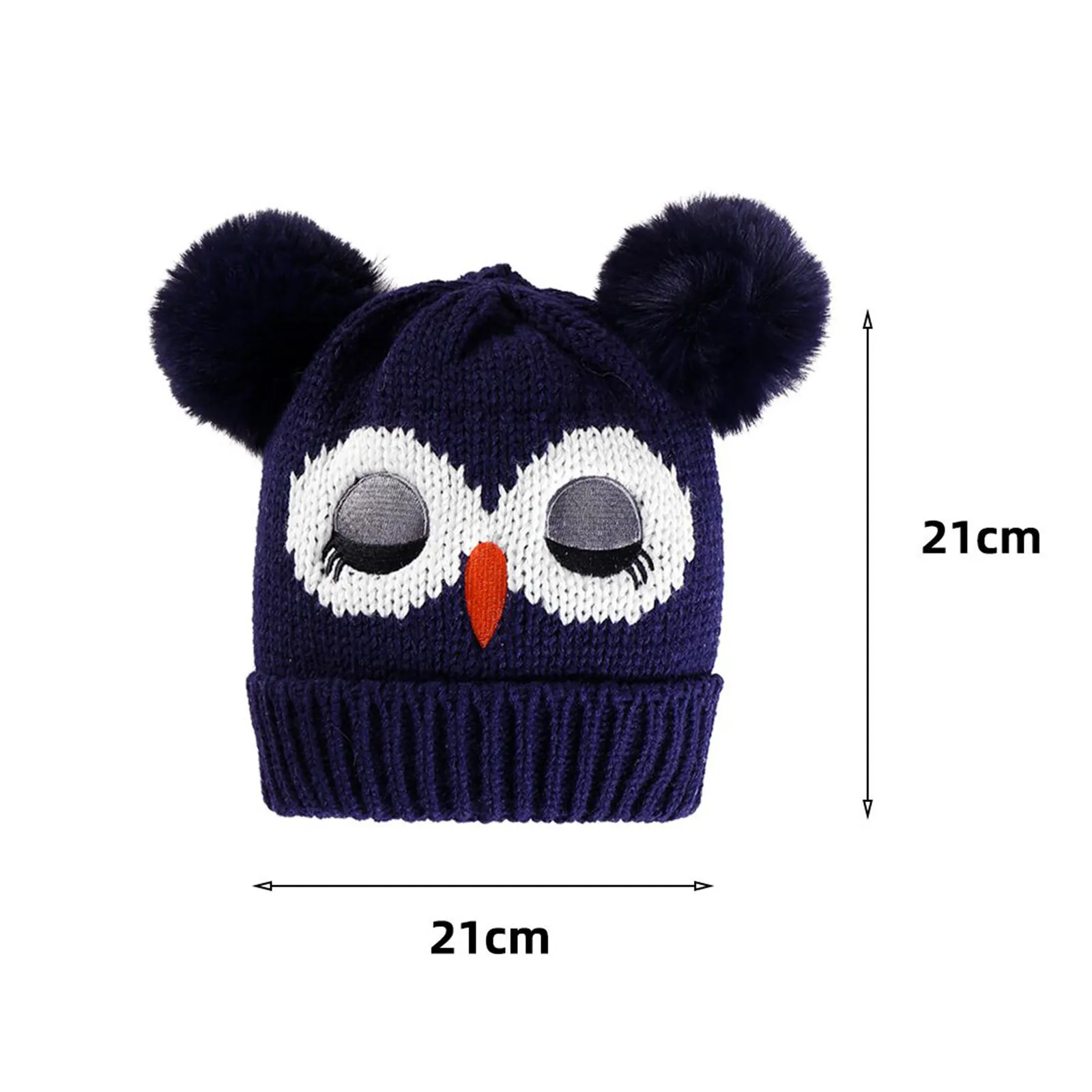 

Winter children's cartoon warm knitted hats fashion warm knitted hats fleece windproof winter thickened children's cute hats F4*