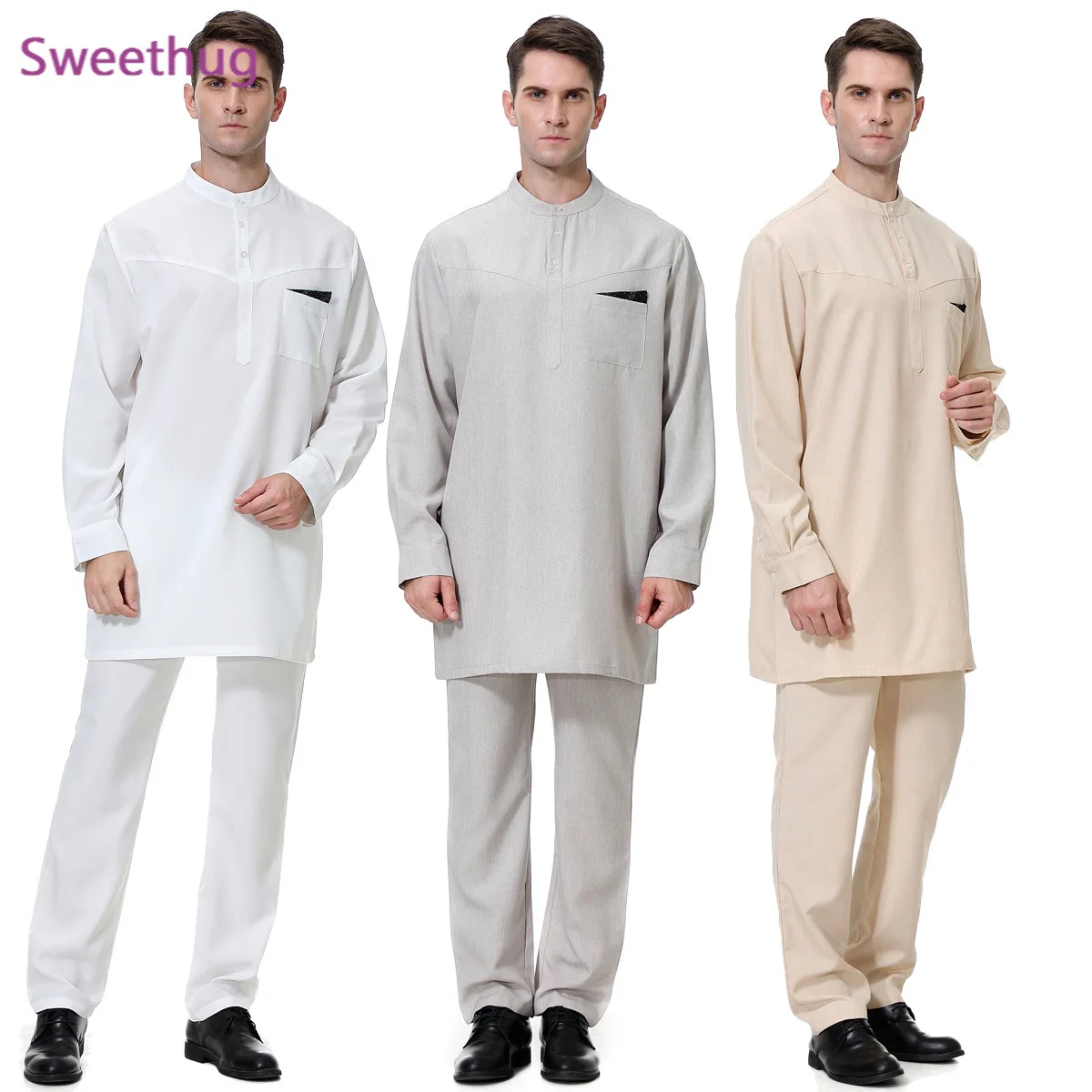 2021 Caftan Marocain Muslim Men Abaya Saudi Arabia Islamic Clothing Dubai Kaftan  Robe Musulmane Longue Ropa Hombre