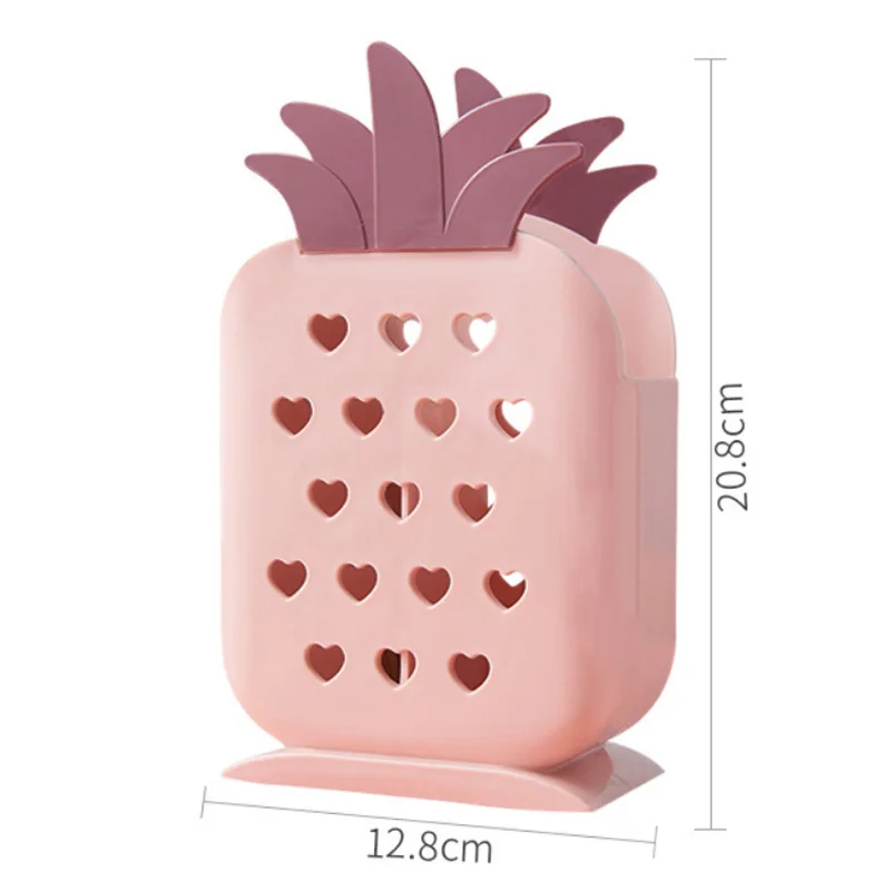 

Plastic Pineapple Shape Chopsticks Rack Kitchen Fast Drain Chopsticks Cage Cutlery Holder Storage Box Spoon Fork Knife Shelf