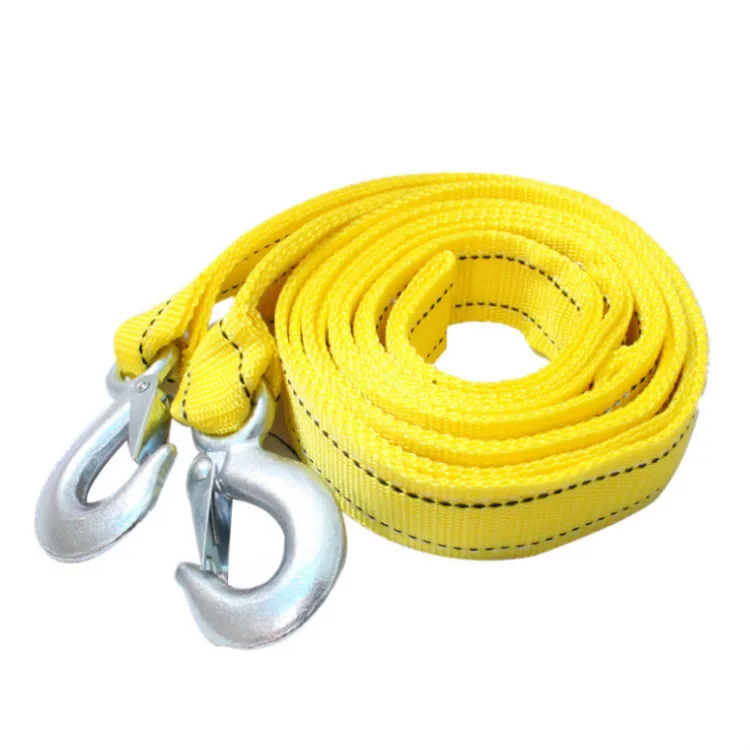 

4M Heavy Duty 5 Ton Car Tow Cable Towing Pull Rope Strap Hooks Van Recovery Rescue Rope Off-road Home Tools Trailer tools