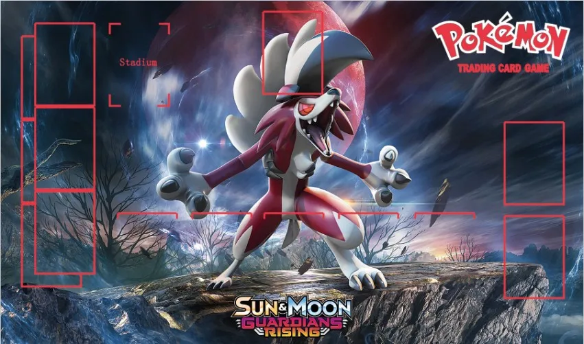 Аксессуары Takara Tomy PTCG игровой Настольный коврик с покемонами Lycanroc игрушки для