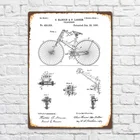 Велосипедный патент Велосипед Винтажный Ретро металлический жестяной знак металлический знак Настенный декор модный художественный плакат