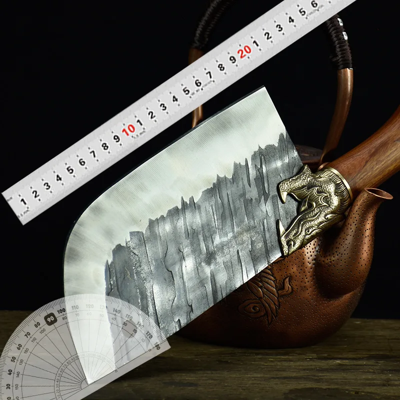 

Hysenss Handmade Stainless Steel Kitchen Boning Knife Fishing Knife Meat Cleaver Outdoor Cooking Cutter Bone Butcher Knifes Tool