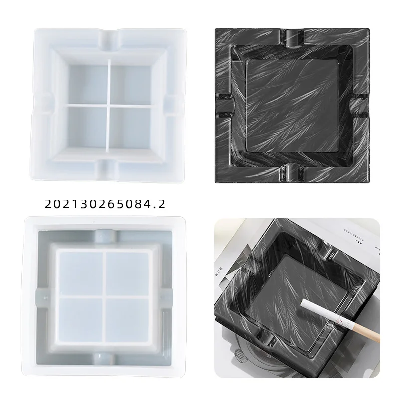

Diy Crystal Epoxy Mold Simple Atmosphere Ashtray Desk Decoration Silicone Mold Resin Molds Decorating Tools