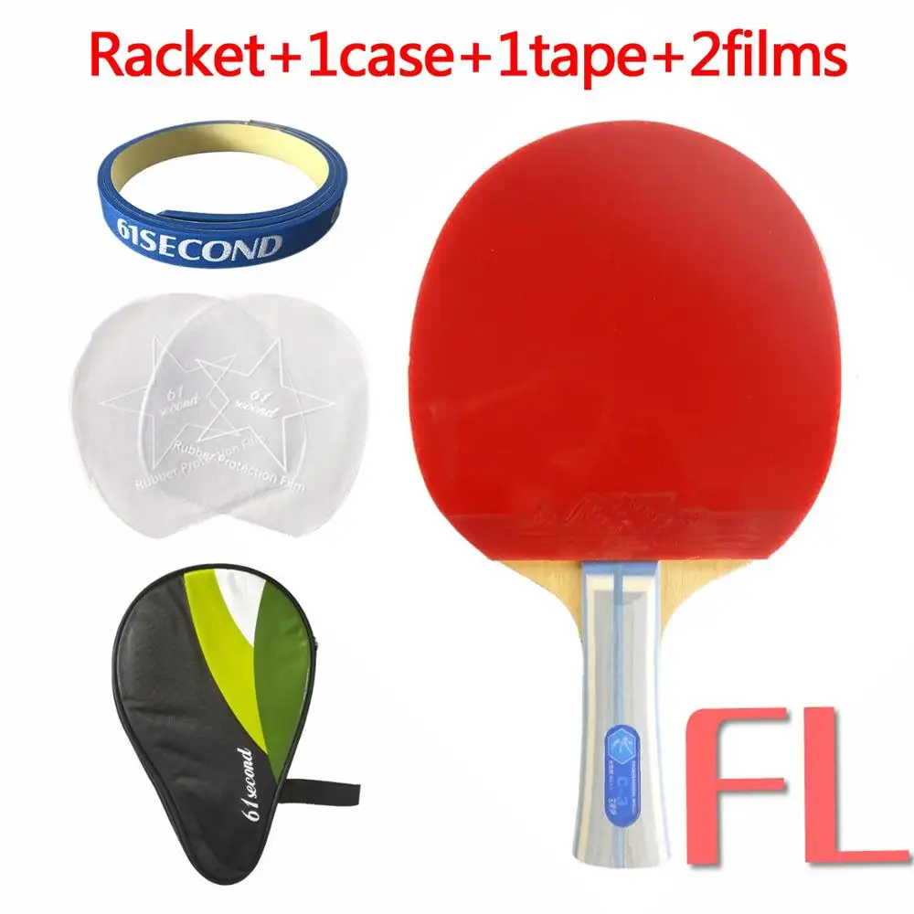 FL with H 1case Профессиональная ракетка-весло для настольного тенниса: RITC729 C-3 с длинным лезвием-FL с 2x Galaxy YINHE 9000E Rubbers - Цвет: FL with H 1case