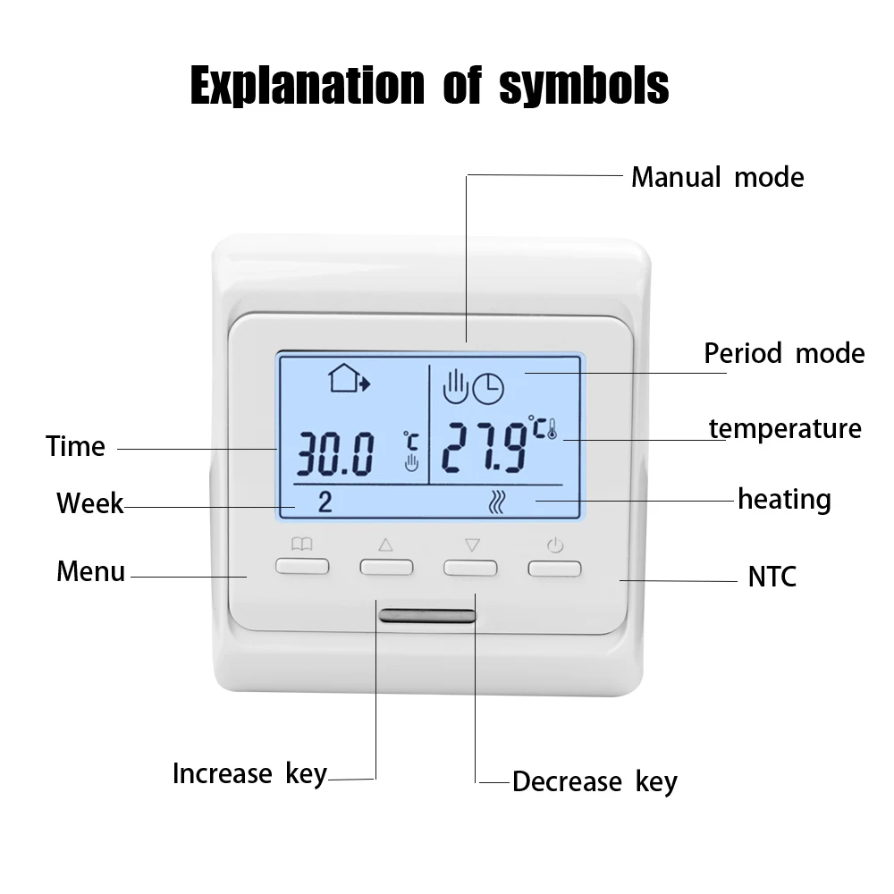 Интеллектуальный цифровой регулятор температуры метеостанция терморегулятор