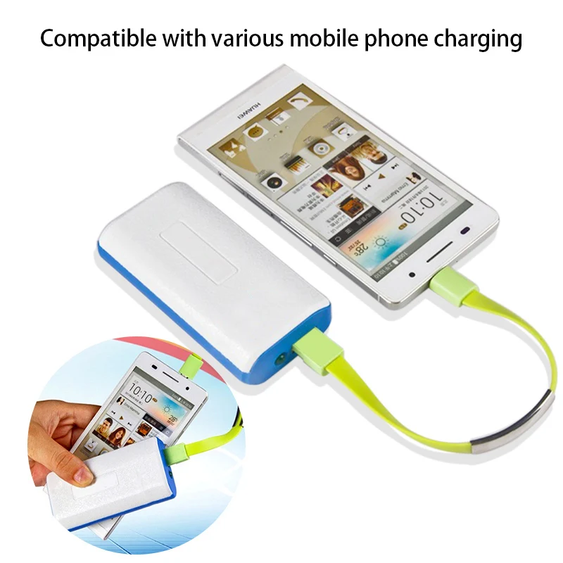 Уличный цветной мини браслет Micro USB зарядное устройство кабель для зарядки и