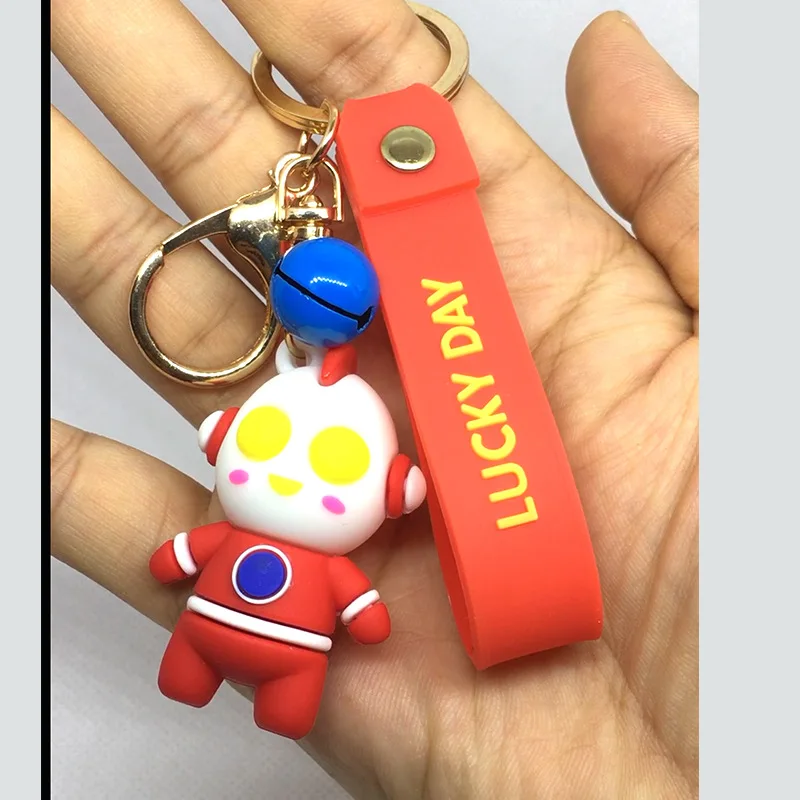 

Japanese anime Pvc Soft Rubber Ultraman Keychain Schoolbag Bag Ornaments Car Key Character Key Ring Male Female Student Gift2021