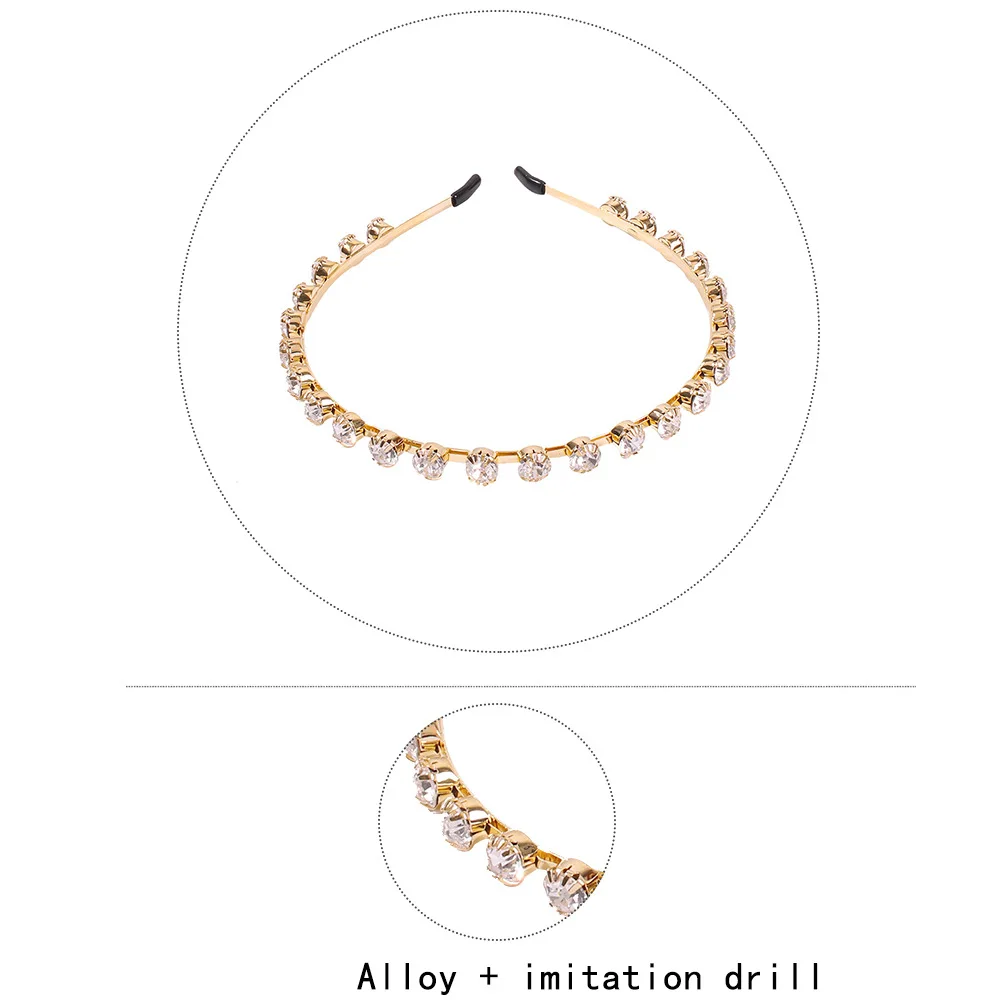 Повязка на голову с кристаллами для женщин аксессуары волос со стразами