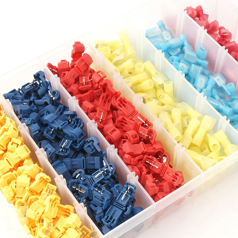 соединитель проводов разьемы для клеммы 480 шт. Т-образные разъемы самозачистка