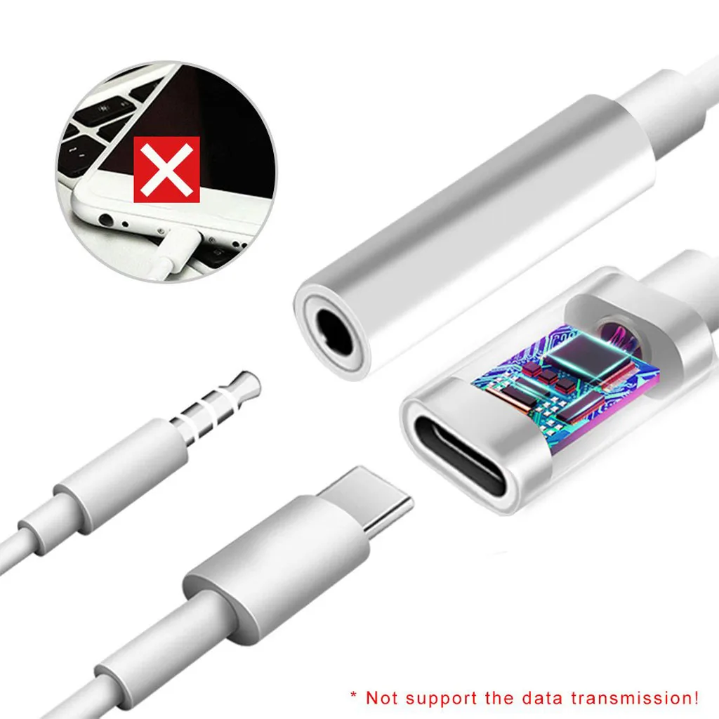 2 в 1 переходник с USB Type-C на разъем 3 5 мм AUX аудио сплиттер адаптер + зарядный кабель