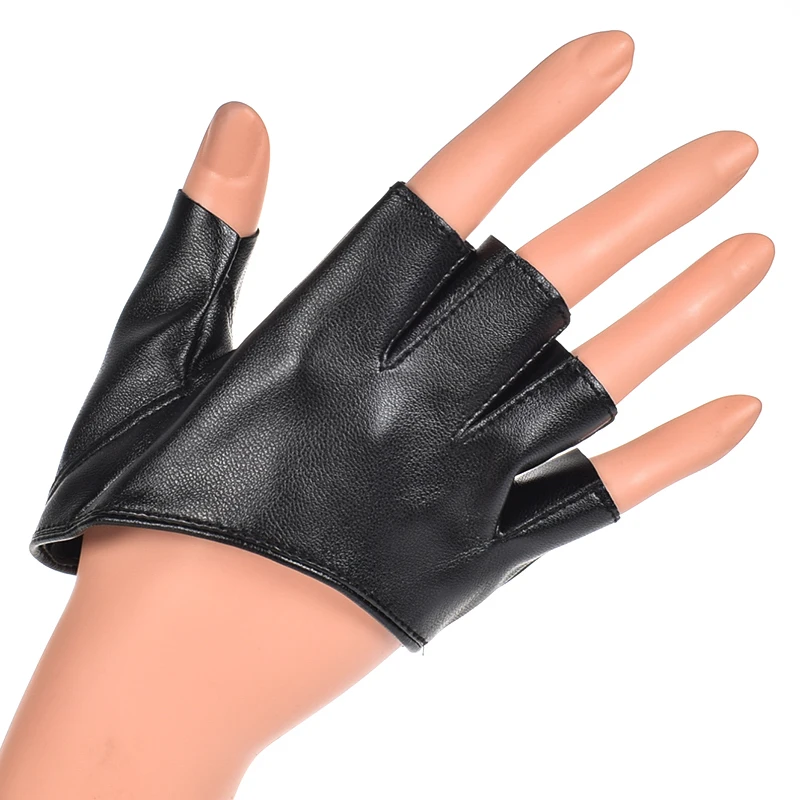 

2022 New Listing NIce Half Finger PU Leather Gloves Ladys Fingerless Driving Show Pole Dance Dancing gloves