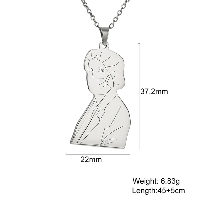 

Women's Men's Stainless Steel Necklace Doctor Wear A Mask Pendant Necklace Motorcycle Party Punk Hip Hop Jewelry Accessories