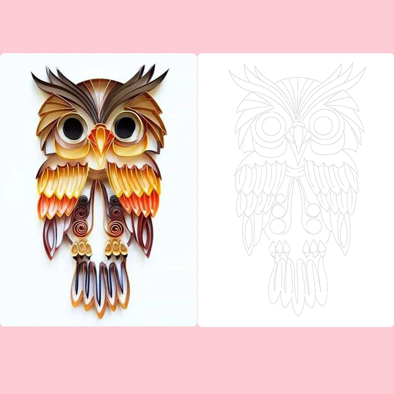Papel para filigrana de b&uacute;ho para manualidades, kit de papel 3d para manualidades decorativas, regalo para el hogar, &aacute;lbum de recortes, herramientas para filigrana de papel-2