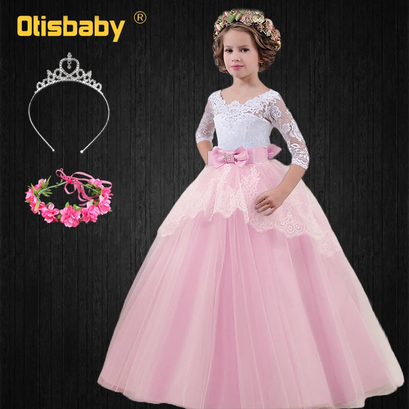Романтичные пышные тюлевые платья с открытой спиной для девочек кружевное