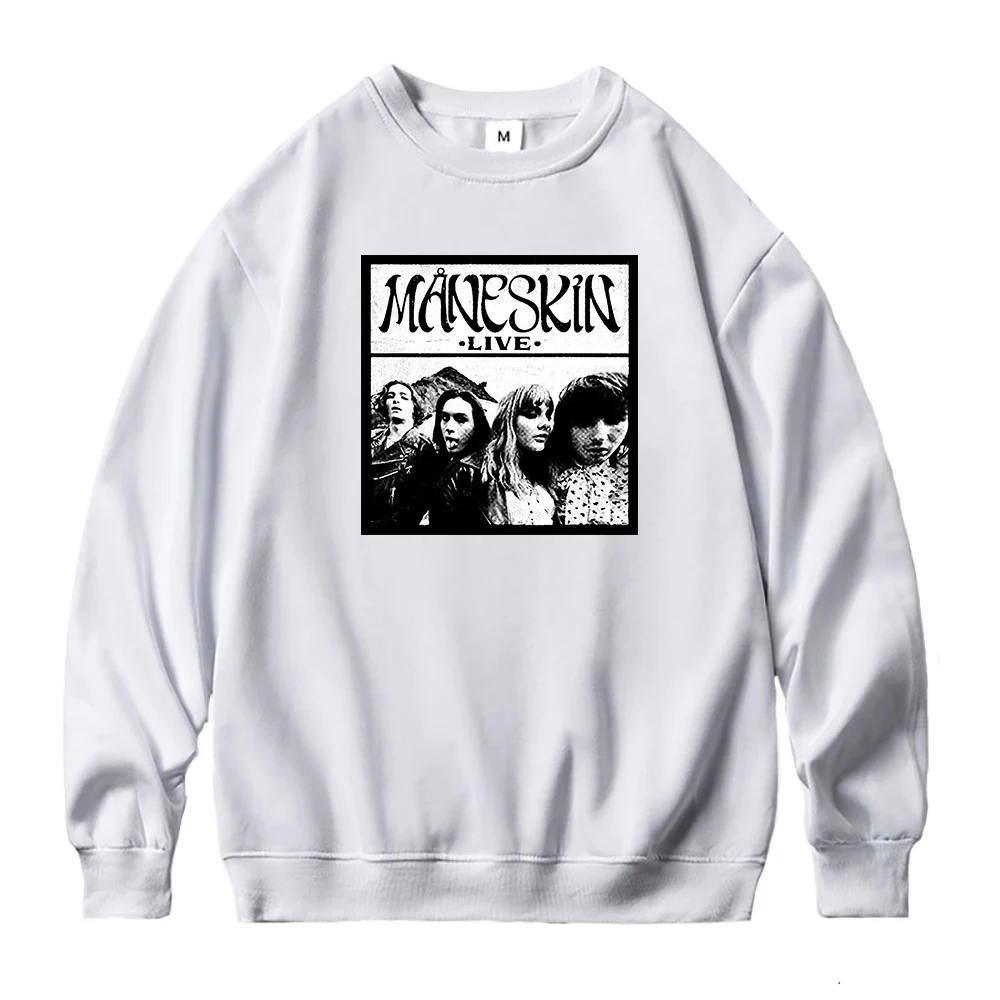 

Maneskin Hoodie New Fashion Women Oversized Loose Casual O-Neck Black Sweatshirts Hoodies Female Harajuku Fleece Pullovers Hoody