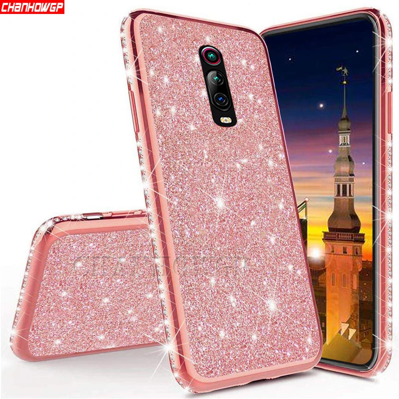 Алмазный Блестящий Мягкий чехол из ТПУ для Xiaomi Redmi K20 Pro роскошный блестящий Mi9 Mi 9T
