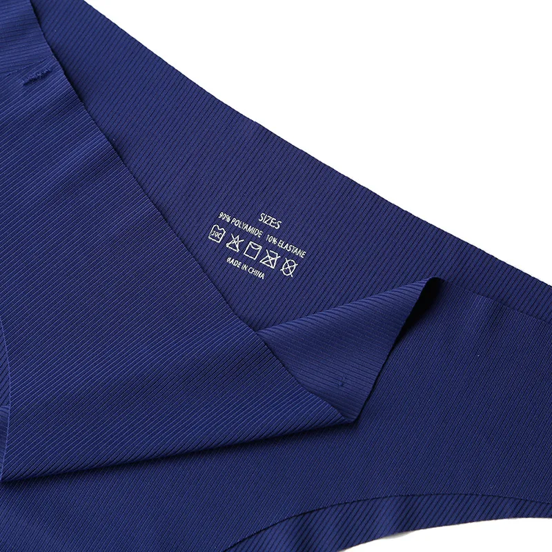 3 шт./лот цельные бесшовные трусы в полоску женские сексуальные с низкой посадкой