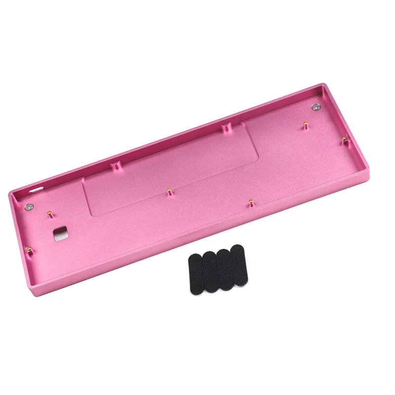 Pink Индивидуальные 60 64 Minila DIY Kit алюминиевый чехол с ЧПУ пластина типа C PCB для 60% 64 ANSI ISO механическая клавиатура - Цвет: Pink