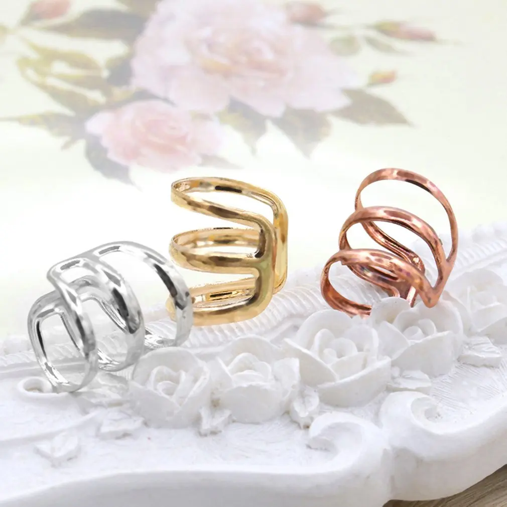 1pc U-shaped Clip Earrings Cuff Wrap Invisible No piercing-Clip Punk Rock Silver color Bronze Women Men Party Jewelry#2 | Украшения и