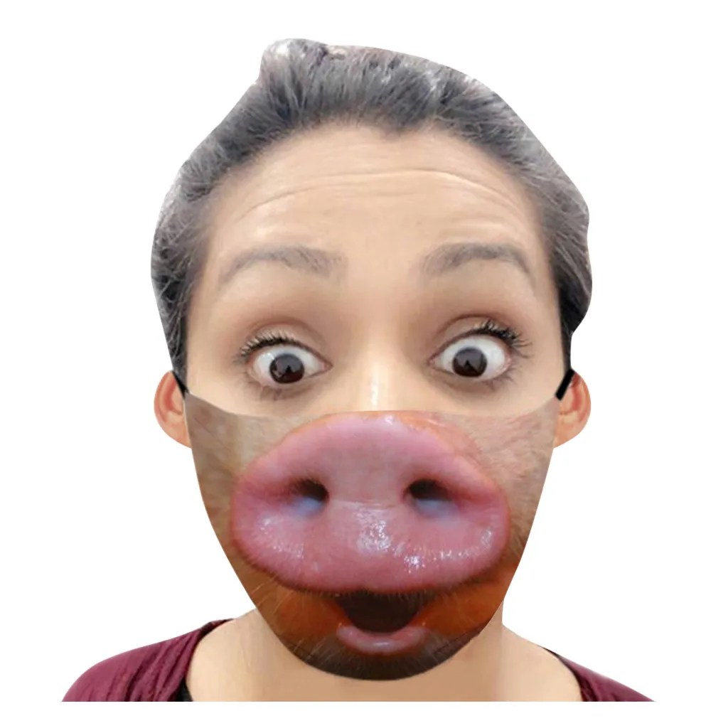 

1PC Unisex Adult Face Printed Funny Face Outdoor Breathable Cycling Mask Masque Mouth Cover Outdoor Riding Mascarillas