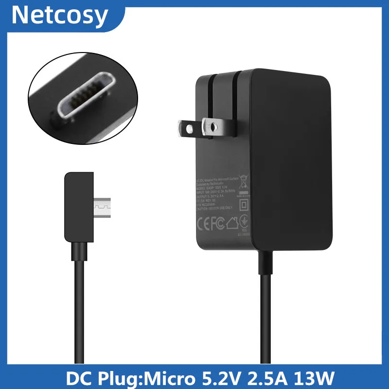 Usb-порт для зарядки 13 Вт 5,2 В 2.5A адаптер питания переменного тока зарядное устройство Шнур Замена для microsoft Surface 3 1623 1624 1645 зарядное устройство для планшета