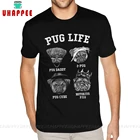 Крутые рубашки Thug Pug LIfe, мужские хлопковые черные футболки с коротким рукавом и круглым вырезом
