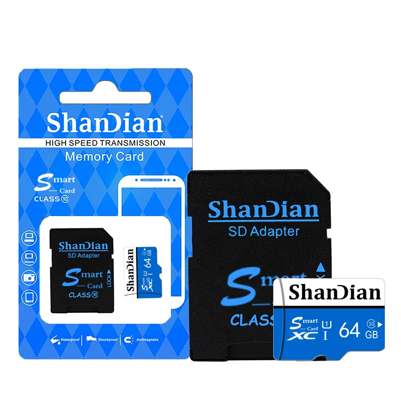Оригинальная карта памяти SHANDIAN 4 ГБ 8 16 32 64 128 SD класса 6 класс 10 Высококачественная