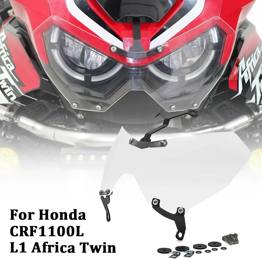 

Motorcycle Accessories Headlight Guard Lens Protection Clear Front Lamp Cover For Honda CRF1100L L1 Africa Twin CRF 1100 L 2020-