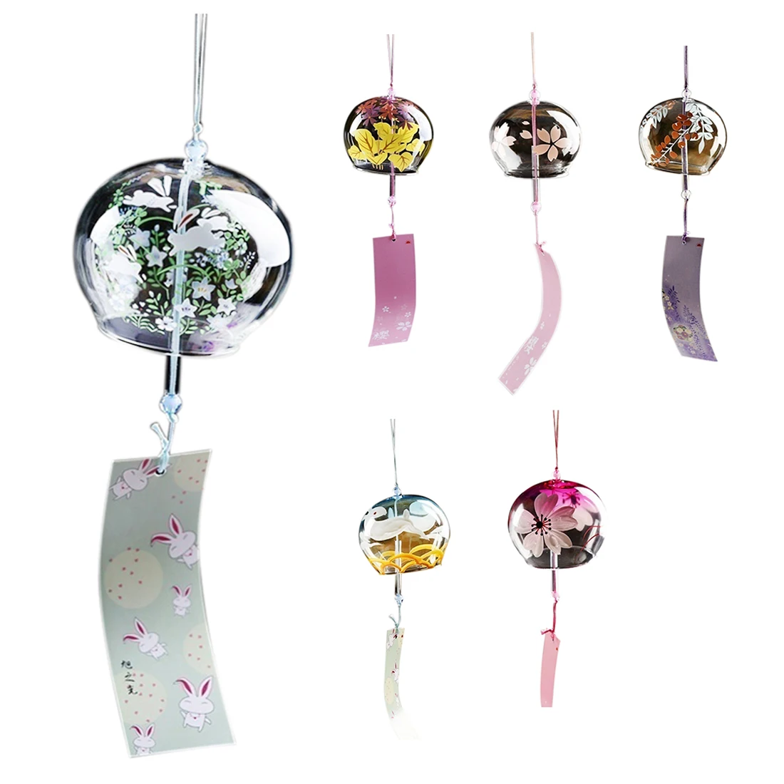 

Creative Japanese Handmade Glass Painting and Wind Chimes Door Decoration Gift for Girls