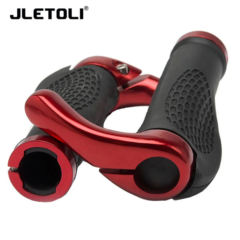 JLETOLI, руль для горного велосипеда, Нескользящие, износостойкие, резиновые, для шоссейного велосипеда, велосипедные ручки, ручки для велосипедов, аксессуары - Цвет: Red