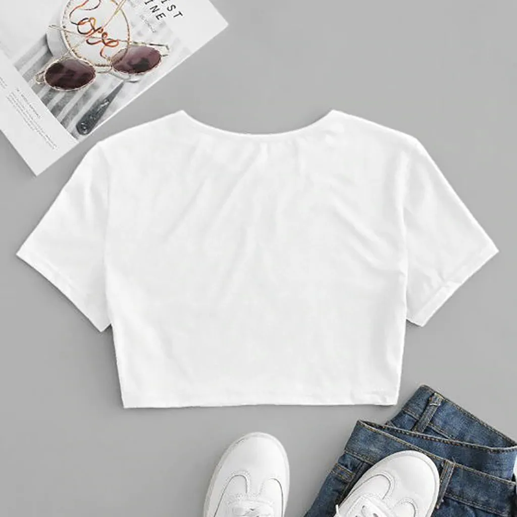 Женский укороченный топ с принтом дракона пуловер короткими рукавами рубашки