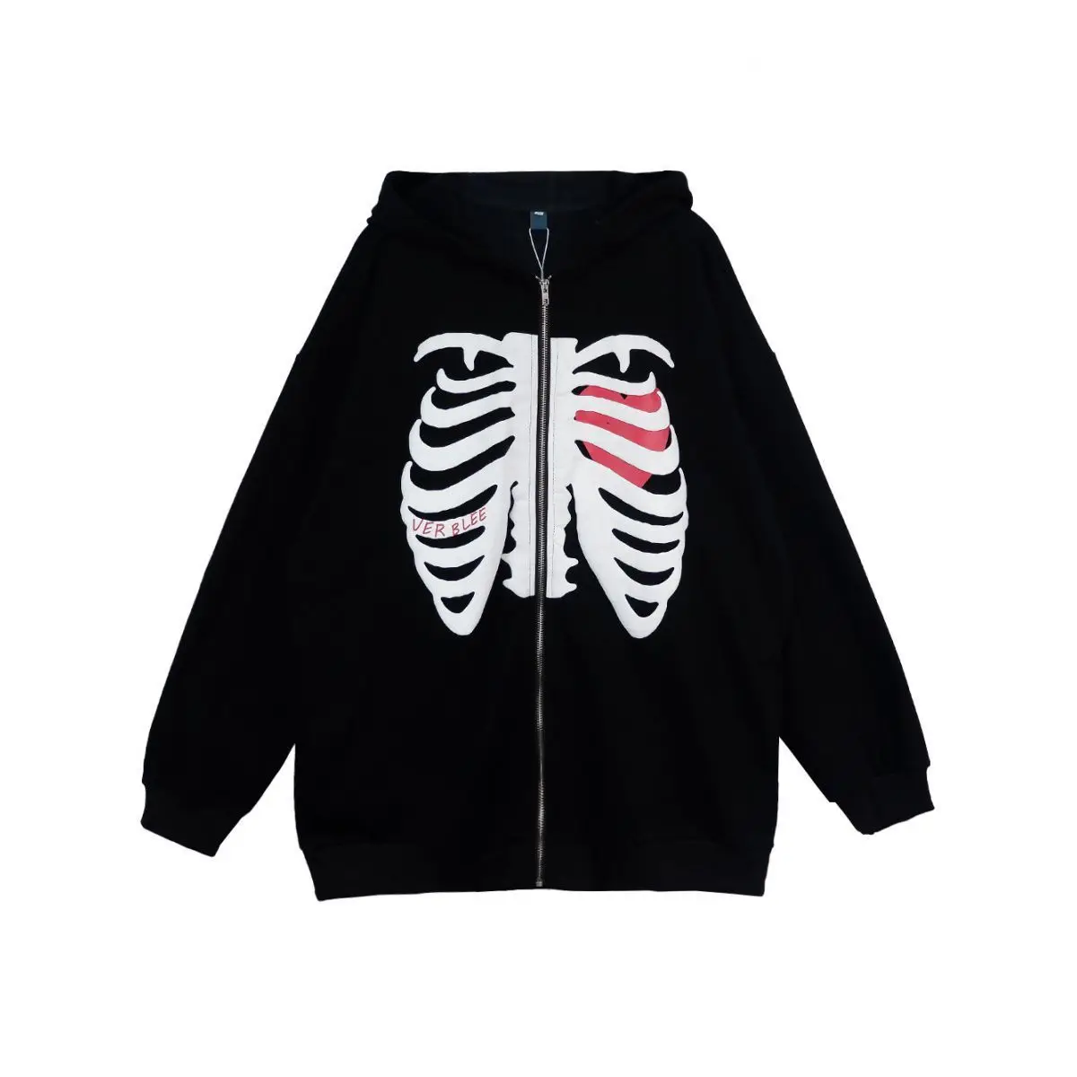 

Vintage Angel Print Oversized Hoodies Female Zip Up Long Sleeve Women's Sweatshirt Y2K Aesthetic Autumn Winter Grunge Streetwear