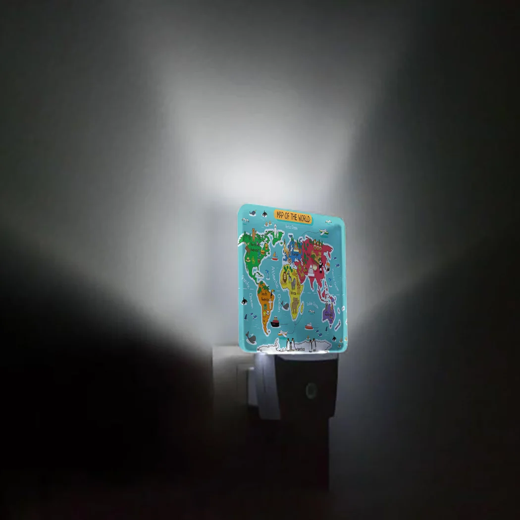Карта мира животных ориентиры Антарктика культура светодиодный ночник с