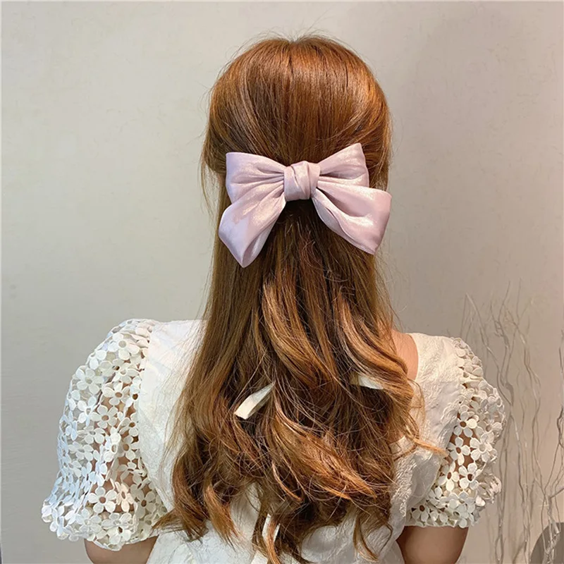 Женская атласная лента для волос заколка-бант в богемном стиле аксессуар с