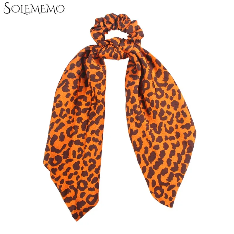 Fashion Leopard Bow Hair Ties Ropes Women Girls Jewelry Spot Pattern Scarf Ribbon Style Accessories F1500 | Украшения и