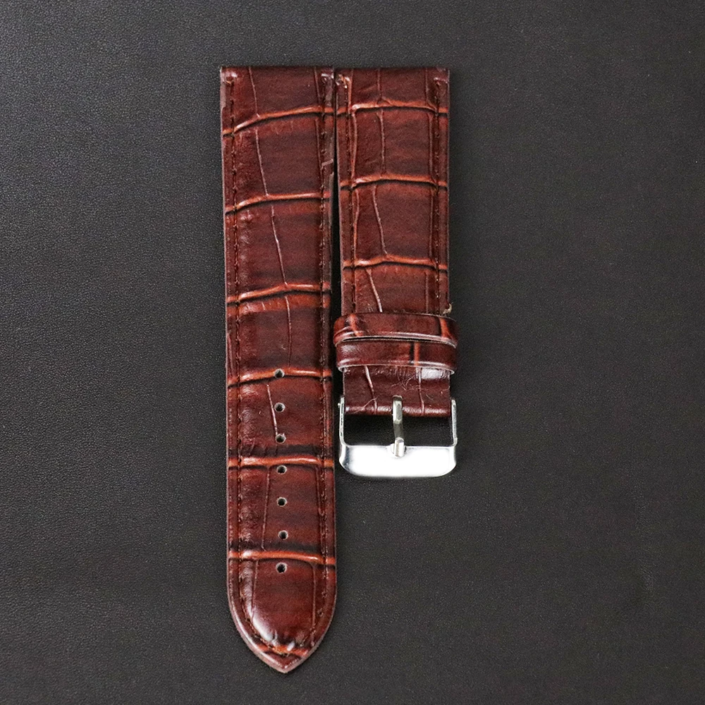 Ремешок для часов из искусственной кожи 22 мм горячая Распродажа черный и