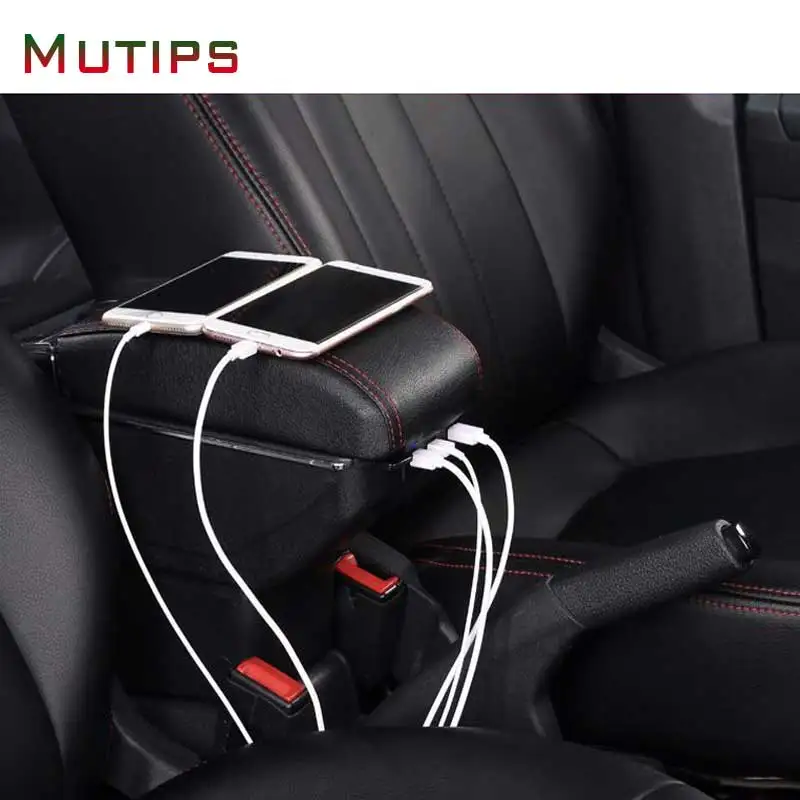 Подлокотник Mutips для Honda amaze кожаный подлокотник контейнер хранения USB аксессуары