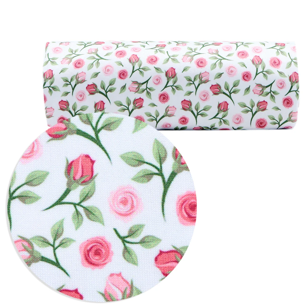 Стрейчевая трикотажная ткань в стиле пэчворк с листьями подсолнуха и перьями 4