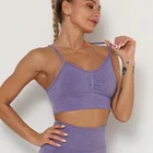 2021 New Seamless Yoga Bra Sports Gym Fitness Bra Women Running Female Workout Padded High Impact Activewear Sportwear