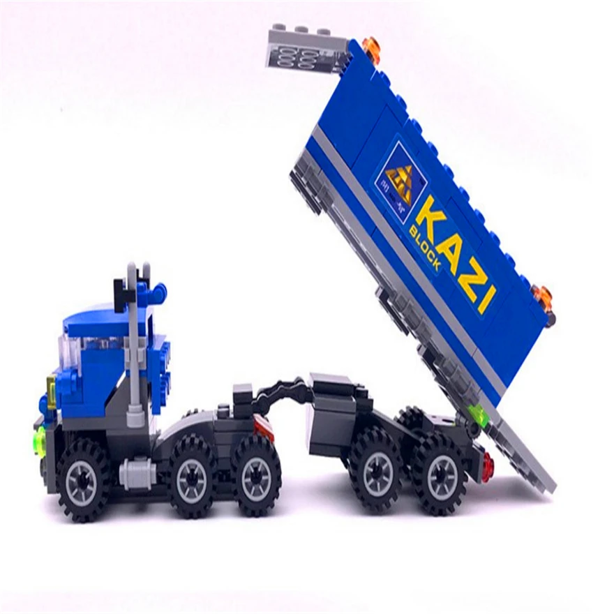 KAZI 6409 City Car Transport Dumper Truck Building Blocks Brick Compatible Technic Playmobil Toys For Children