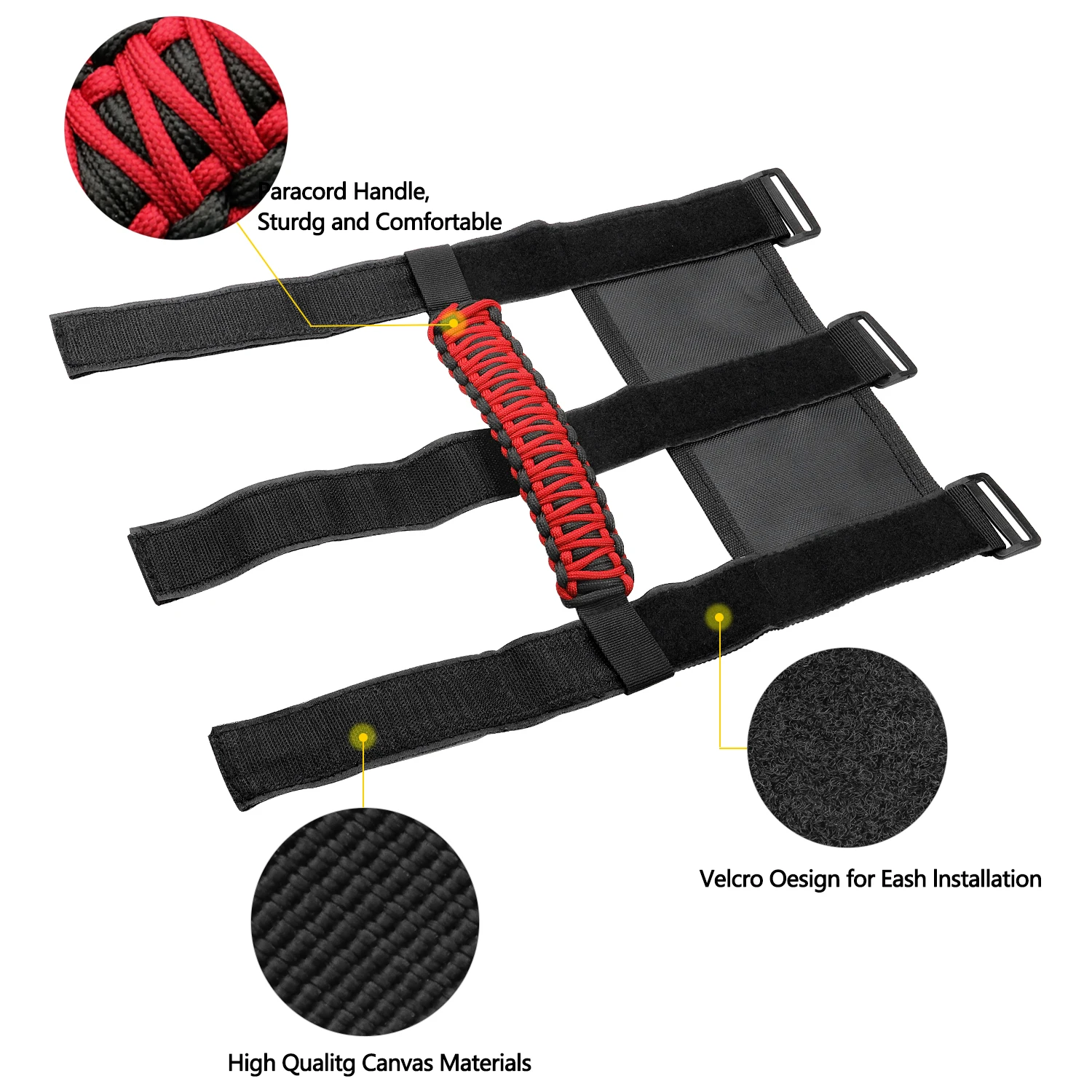 Рулонная рукоятка из Паракорда для Jeep Wrangler YJ TJ JK JL JLU цвет