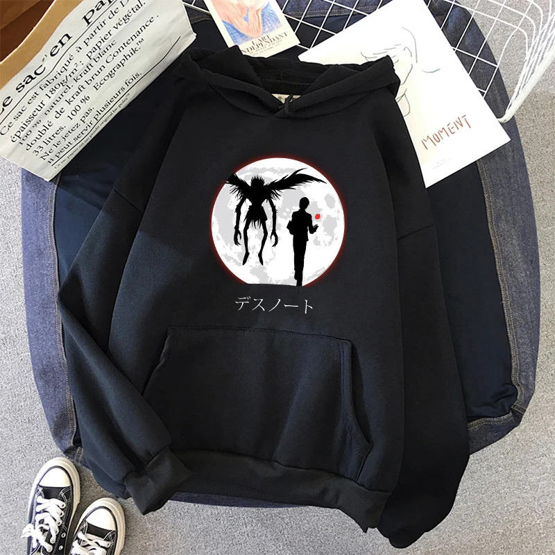 

Fall Death Note Print Anime Hoody Streetwear Tops and Women Hoodies Loose Hunter Hoodies Tacksuit Men Sweatshirts Pullovers